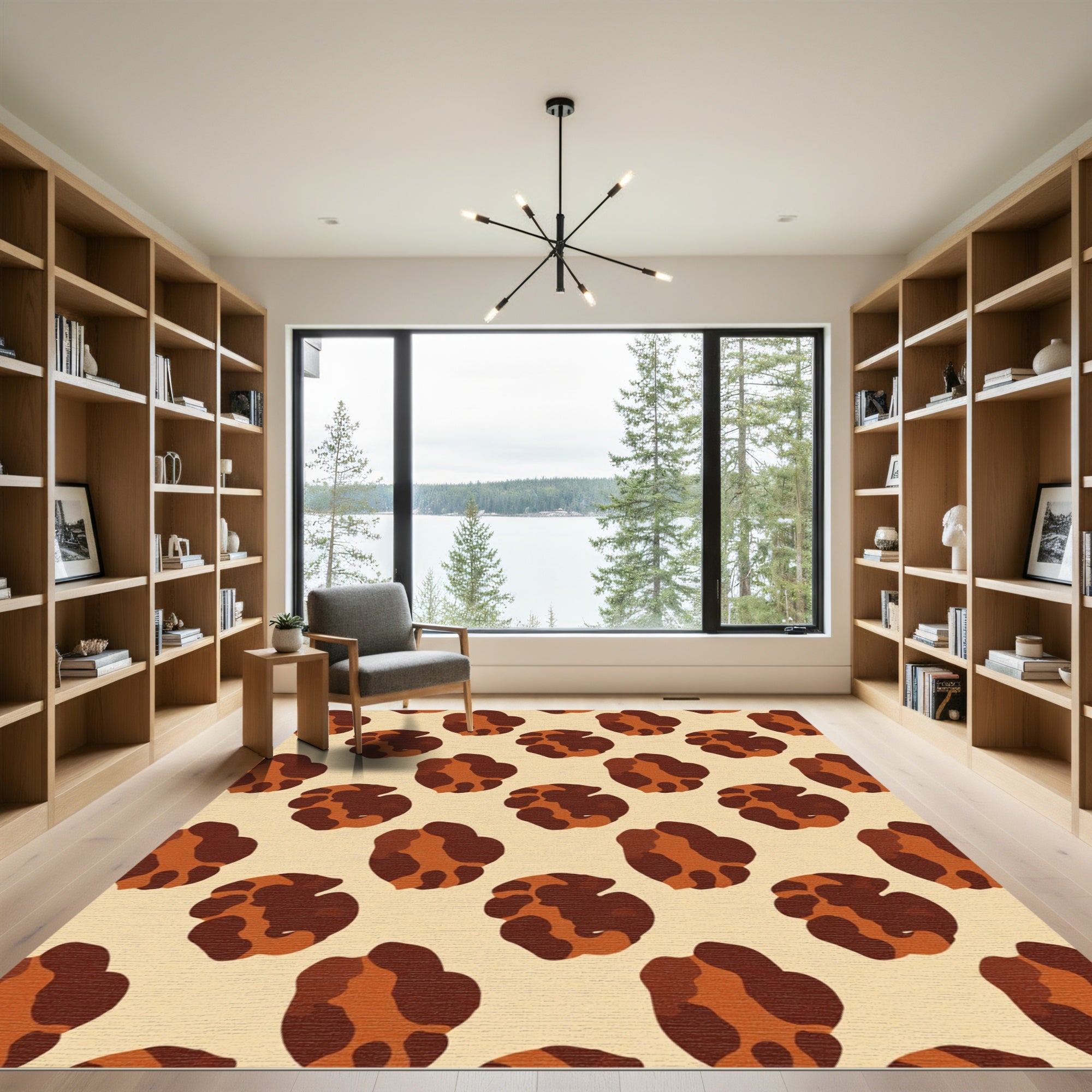 Bold Brown Animal Spot Rug