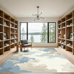 Pastel Sky Cloud Abstract Art Rug