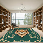 Amber Feline Forest Scroll Rugs Rug