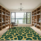 Golden Bronze Leopard Spots Rug