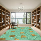 Golden Turtle Aquatic Swirls Rug