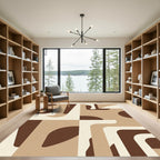 Retro Mid Century Geometric Abstraction Rug