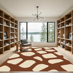 Brown Beige Animal Spots Rug