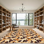 Sandy Brown Camo Spots Rug