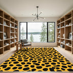 Bold Yellow Black Spot Rug