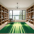 Emerald Green Vertical Stripe Halftone Rug