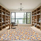 Spotted Lavender Orange Pebble Texture Rug