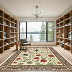 Forest Dweller Spider Mushroom Floral Rug