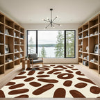 Brown Chocolate Drops Cream Background Rug