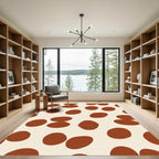 Organic Ochre Spots Contemporary Rug