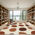 Earthy Tone Abstract Blob Rug