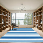 Ocean Hue Graduated Stripe Rug