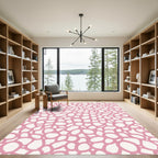 Pink Pebble Bloom Overlay Rug