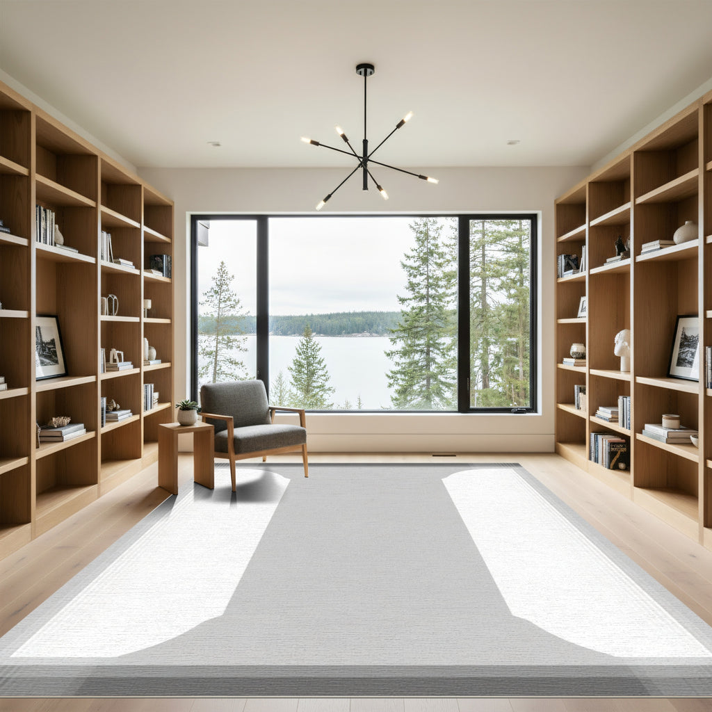 Modern Gray Column Arch Rug