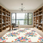 Whimsical Floral Bouquet Arrangement Rug