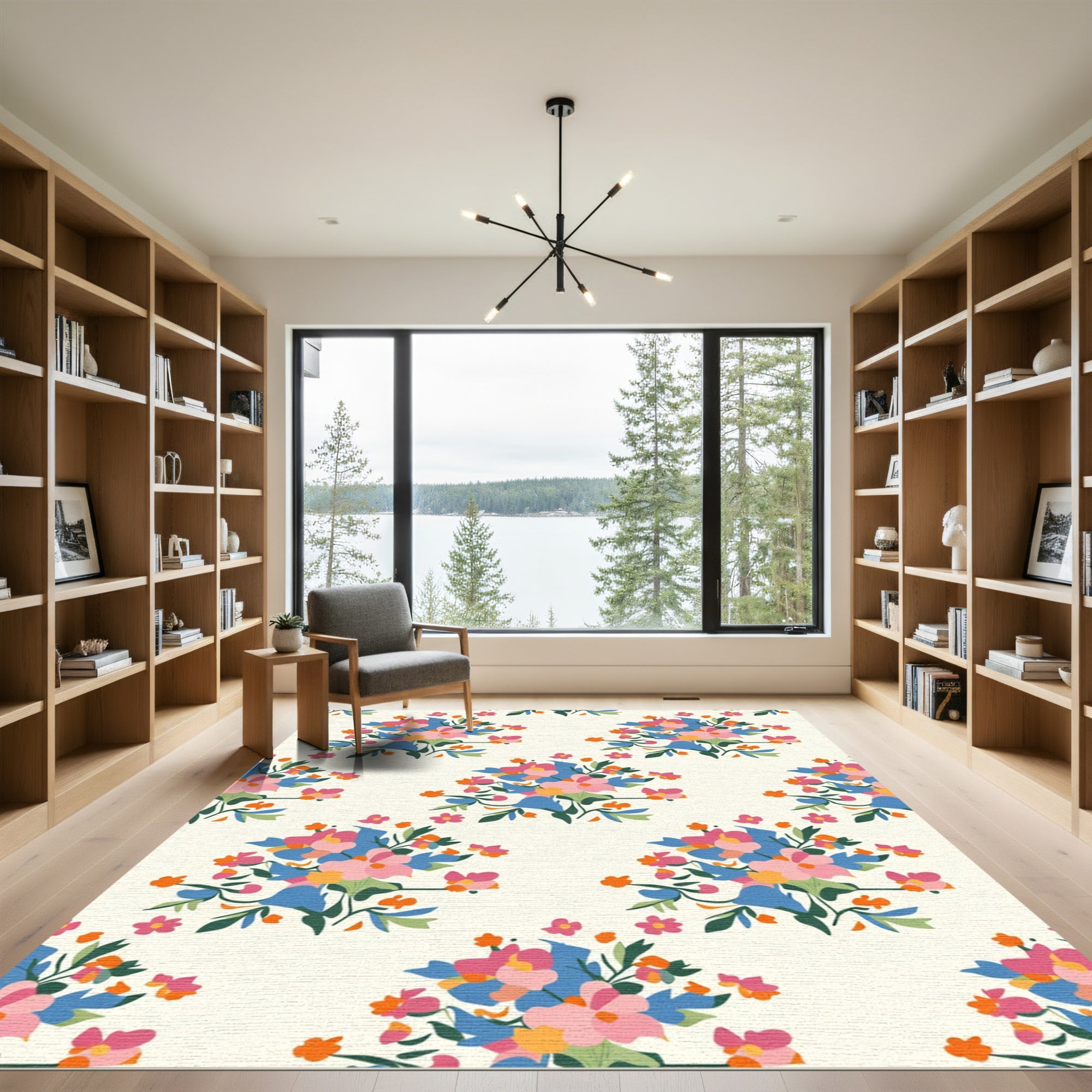 Whimsical Floral Bouquet Arrangement Rug