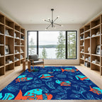Oceanic Coral Fish Aquatic Art Rug