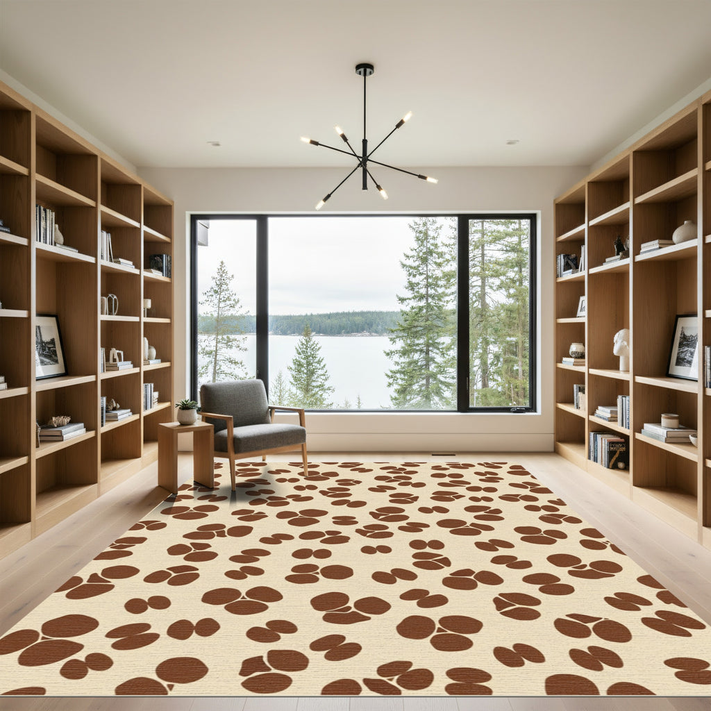 Chocolate Swirl Organic Forms Rug