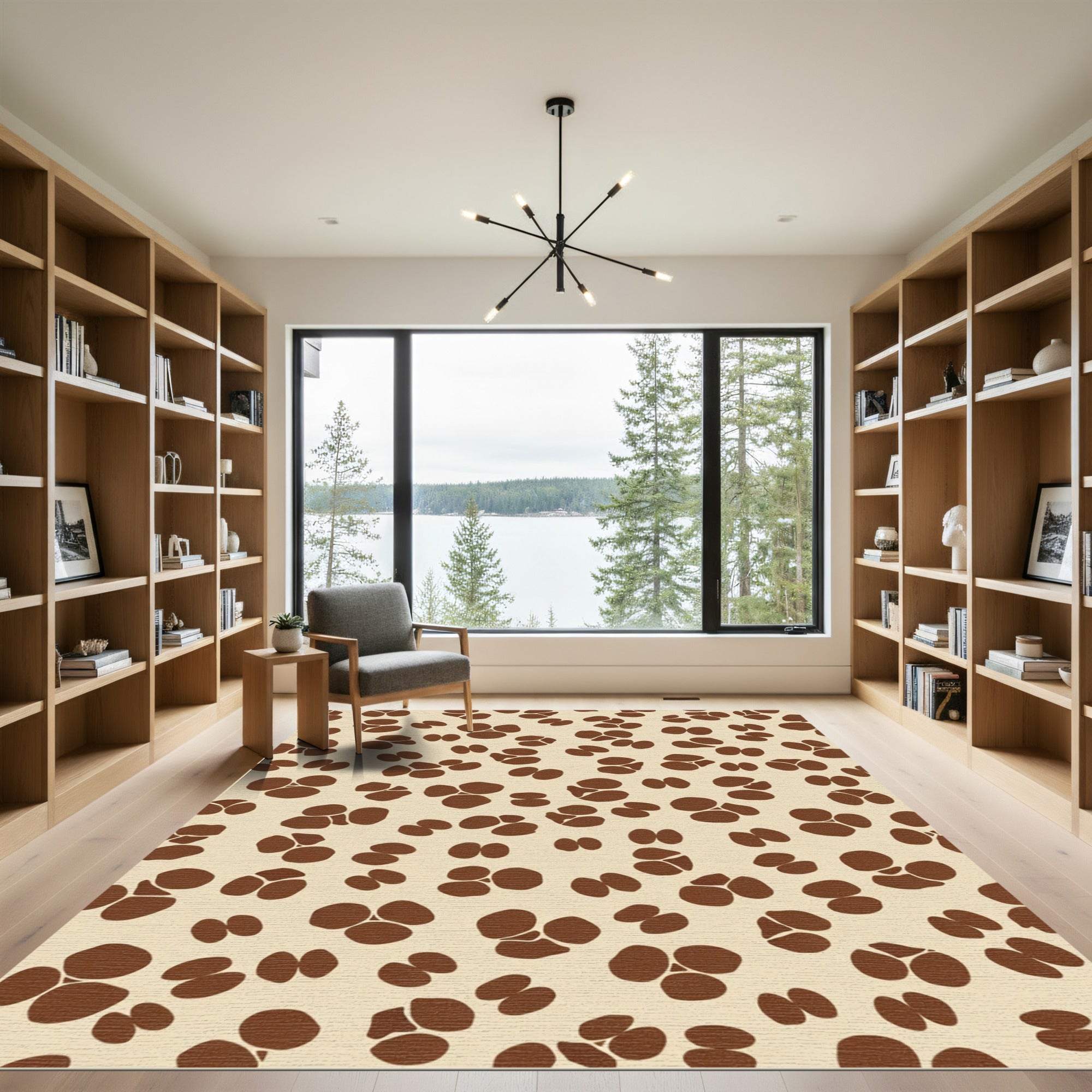 Chocolate Swirl Organic Forms Rug