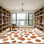 Brown Dalmation Spots Abstract Rug