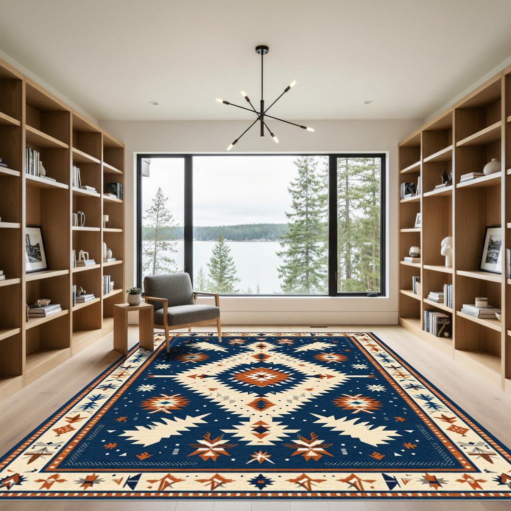 Southwestern Geometric Starburst Accent Rug