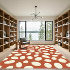 Terracotta Cream Pebble Scatter Rug