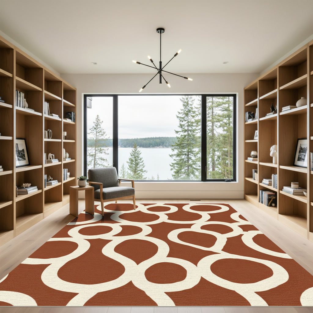 Earthy Brown Organic Loop Rug