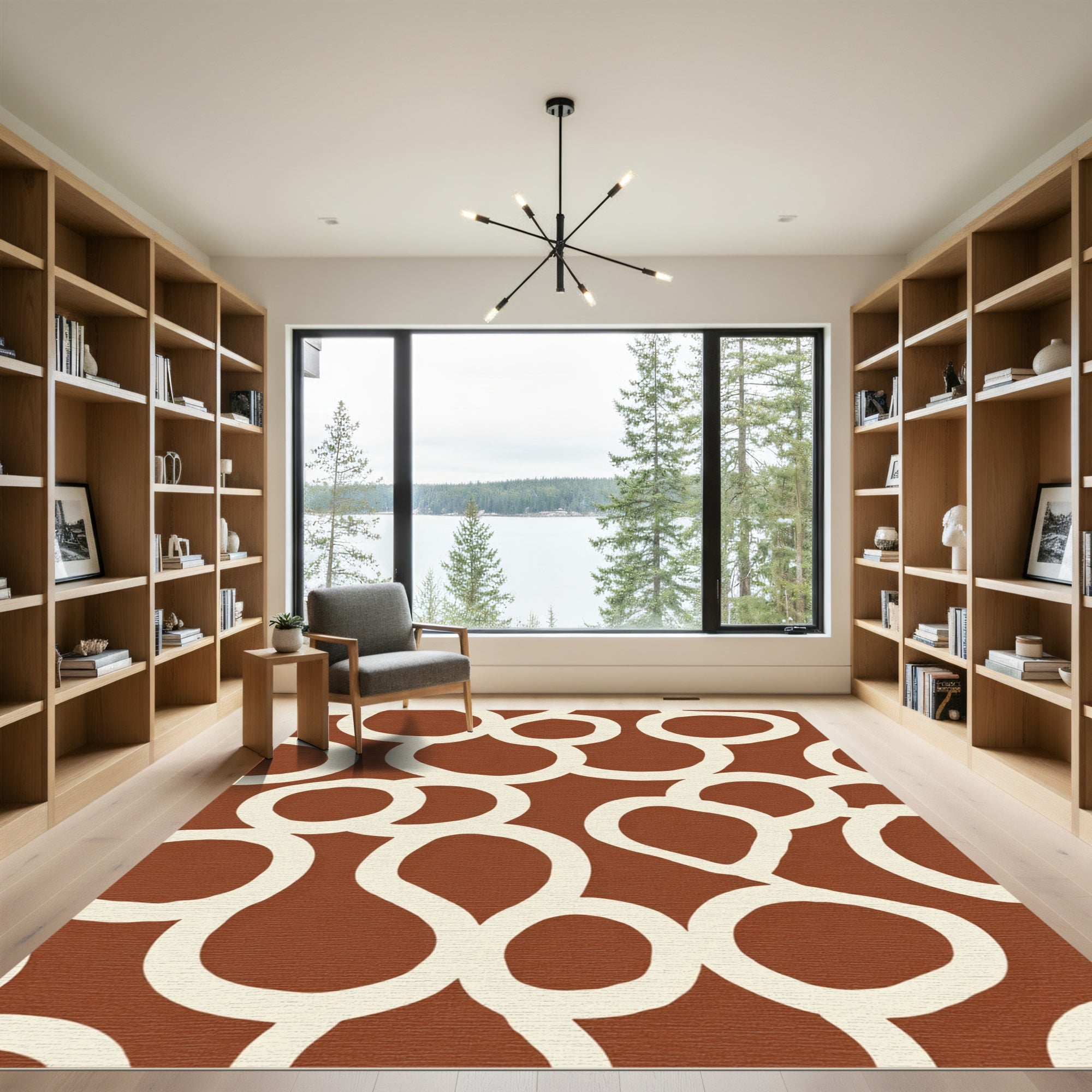 Earthy Brown Organic Loop Rug