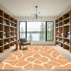 Terracotta Beige Giraffe Spot Rug