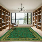 Emerald Gold Celtic Knot Rug
