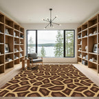 Brown Tan Animal Spots Rug