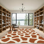 Tan and Brown Giraffe Spots Rug