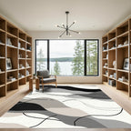 Mono Wave Organic Flow Rug