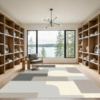 Neutral Geometric Abstraction Rectangles Curves Rug