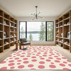 Pink Dot Scatter Rug