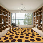 Amber Brown Spotty Spheres Rug