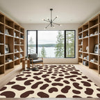 Brown Spotted Cream Spots Rug