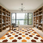 Cocoa Orange Onion Medallion Pattern Rug