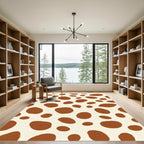 Brown Cream Spotty Blob Rug