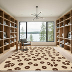 Brown Paw Print Spot Medley Rug