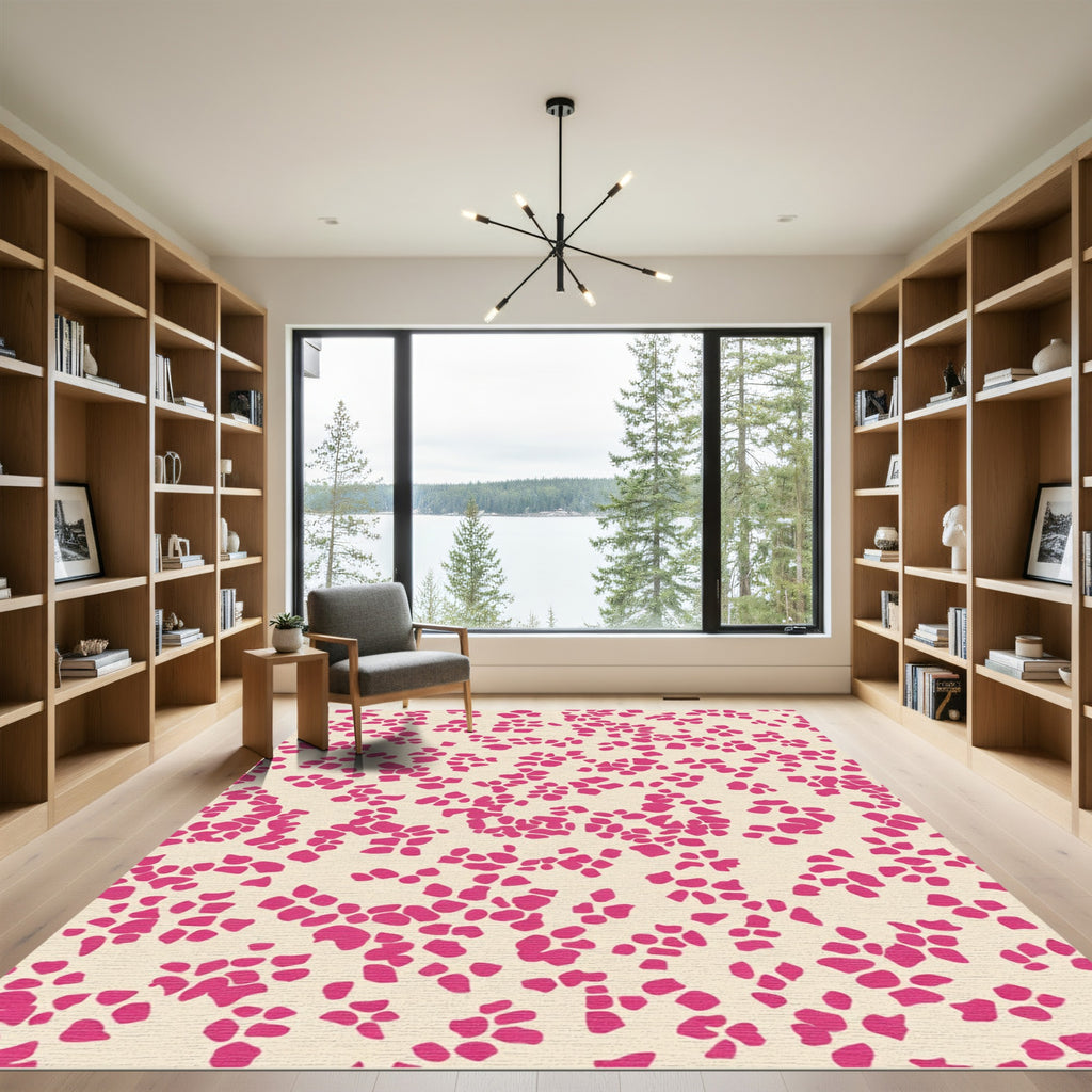 Vibrant Pink Scatter Array Rug