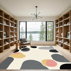 Abstract Organic Shapes Color Block Rug