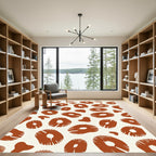 Terracotta Abstract Organic Spot Rug