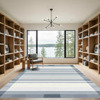 Classic Striped Grey Contemporary Rug