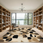 Earthy Organic Abstract Camouflage Rug