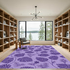 Purple Vine Leaf Whimsical Garden Rug