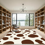 Brown Spotted Cream Blob Rug