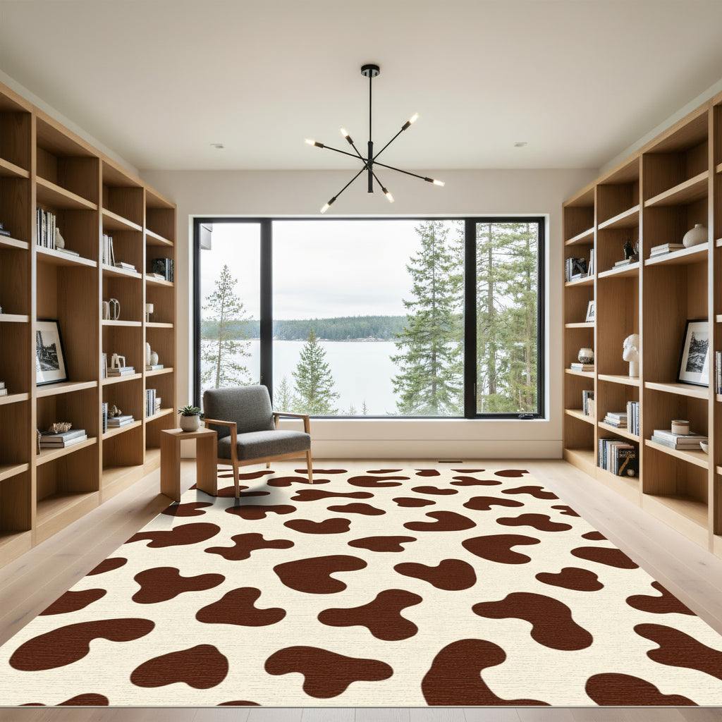 Brown Cream Holstein Spots Rug