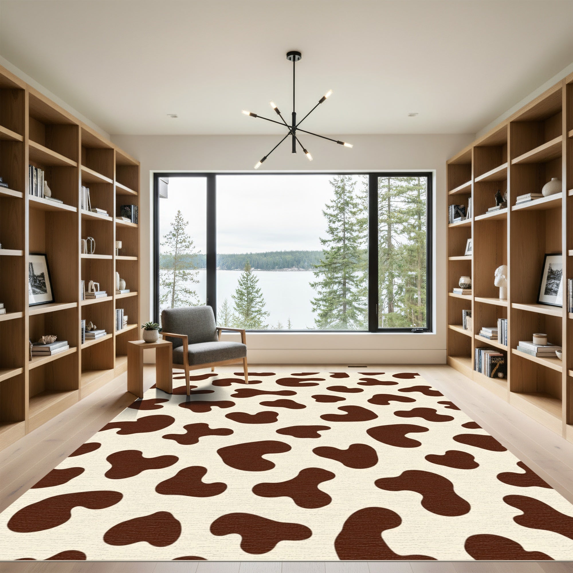 Brown Cream Holstein Spots Rug