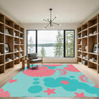 Coral Starfish Sea Bloom Rug